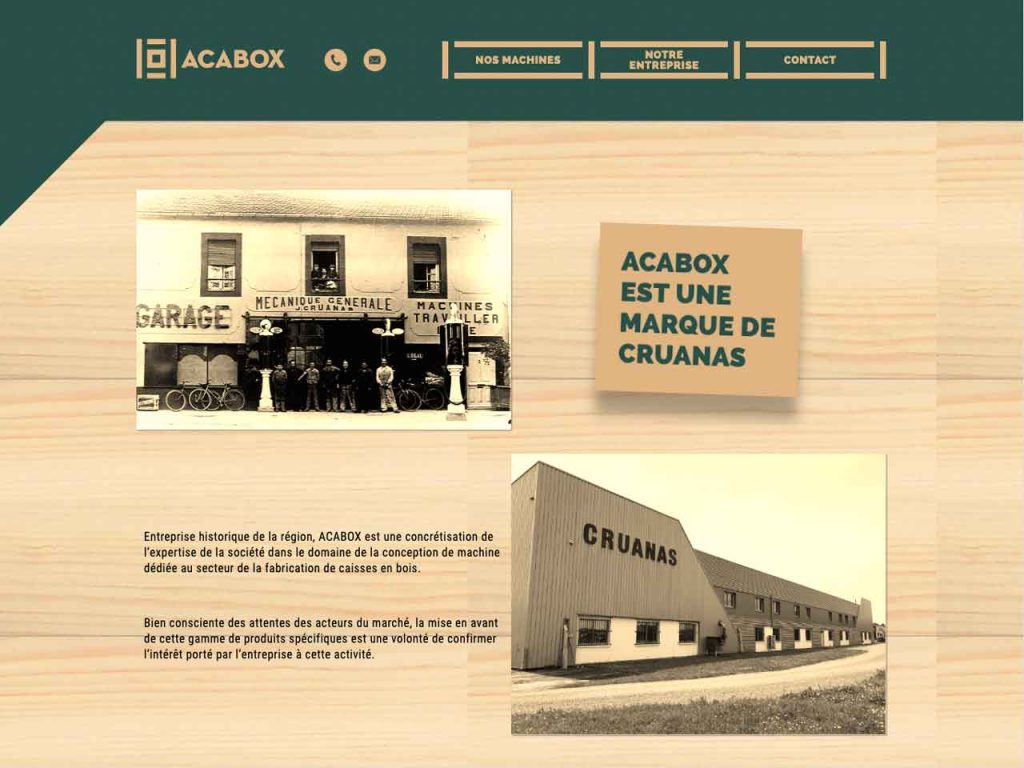 Screenshot de acabox.fr