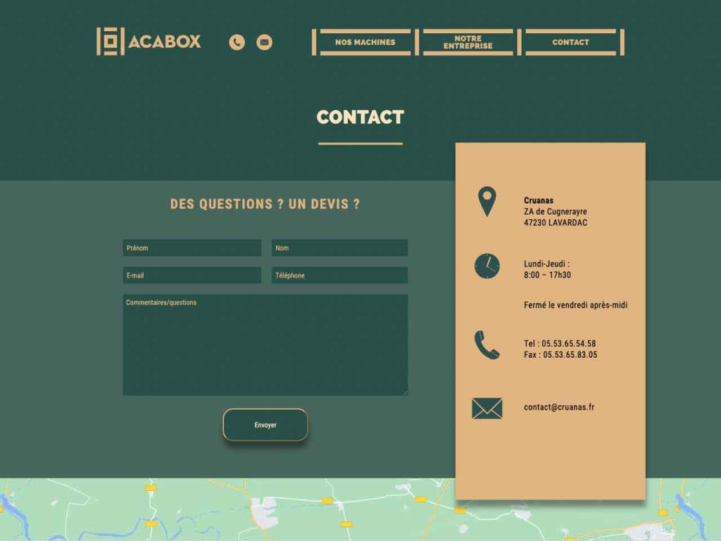 Screenshot de acabox.fr