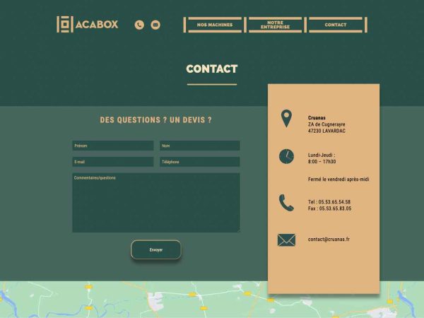 Screenshot de acabox.fr