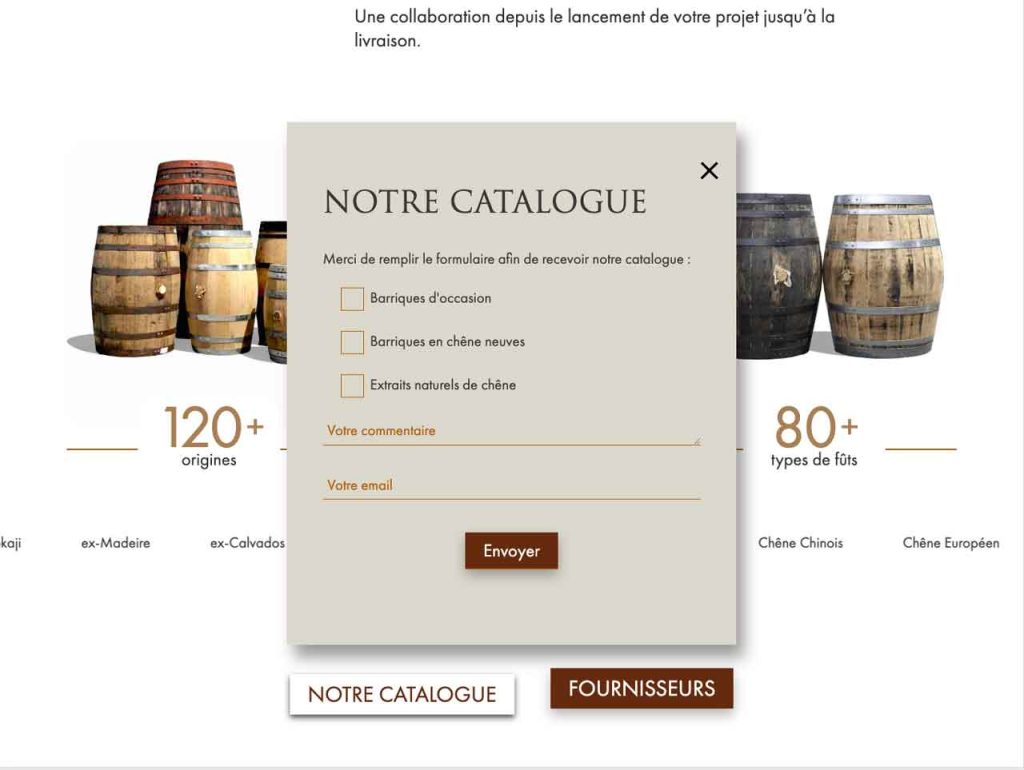 alteroak.com - formulaire de contact