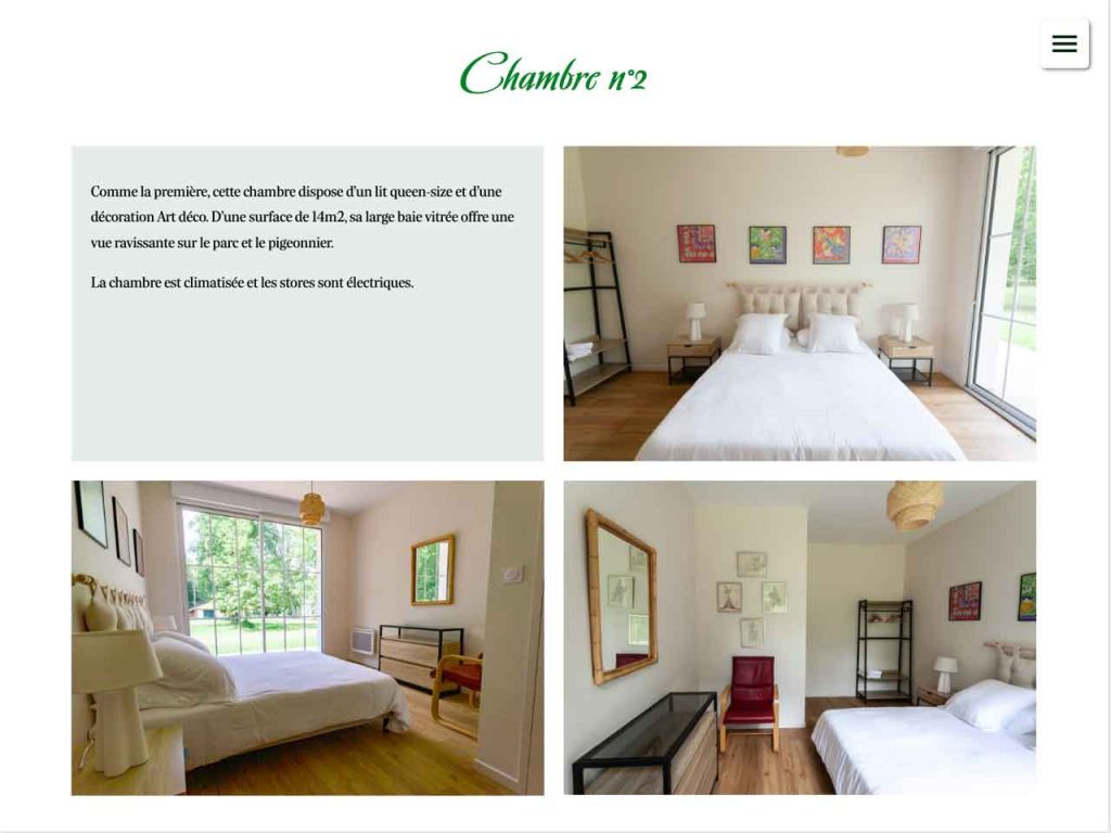 domaine-darricau.fr - Page "détail du gîte le Grenier"